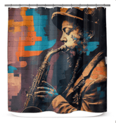 Let The Sax Speak Shower Curtain - Beyond T-shirts